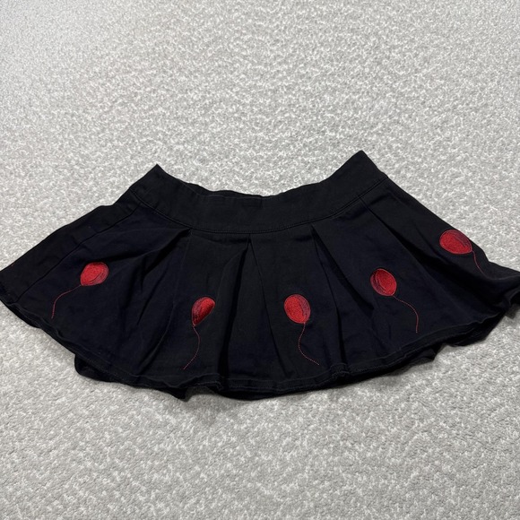 Dolls Kill x WB Horror Embroidered It Balloon Skirt Womens Small Black Mini - Picture 1 of 5